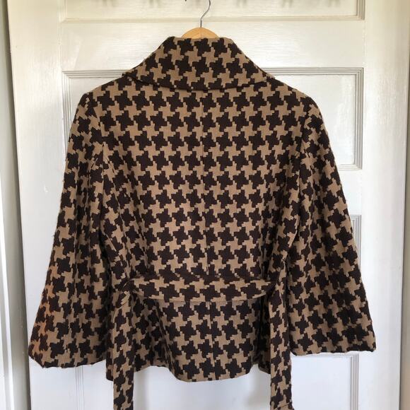 Vintage Chadwick's Collection Houndstooth Blazer Coat 10 (M) 90s Classic Preppy - Picture 7 of 12